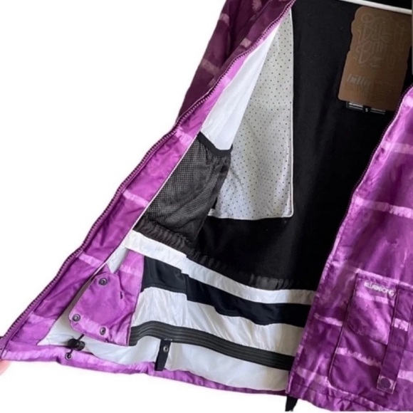 Billabong Womens Winter Jacket Purple Tie Dye Ski
Snowboard Waterproof Hooded - Picture 11 of 15